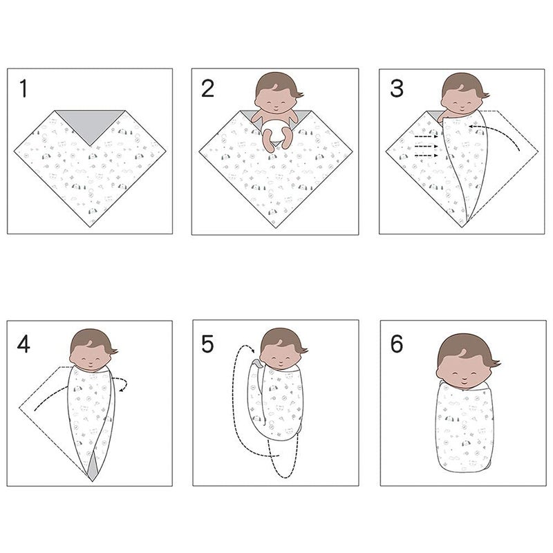 PESAAT Cotton Baby Swaddle Hat Set Newborn Infant Hats Receiving Blankets for Baby Boys Girls (Coffee, 0-6 Months) - Image 5